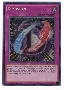 1X NM D-Fusion - DESO-EN008 - Secret Rare 1st Edition Destiny Soldiers yugioh - Image 1