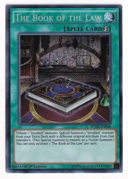 Yugioh The Book of the Law FUEN-EN036 Secret Rare 1st Ed LP - Image 1