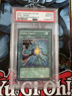Yugioh - SOUL TAKER 1st Ed PSA 10 (GLAS-EN092) | GEM MINT 💎 LOW POP - Image 1