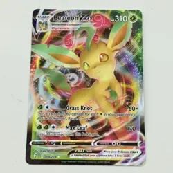 Pokemon TCG Leafeon VMAX Ultra Rare 008/203 Evolving Skies Card 2021 NM - Image 1
