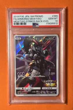 PSA 10 Pokemon Card Armored Mewtwo Promo 365/SM-P SM-P Movie Limited Japanese - Image 1