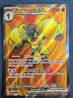 POKEMON TCG: ARMAROUGE EX SVP 125 SV BLACK STAR PROMO CARD NM - Image 2