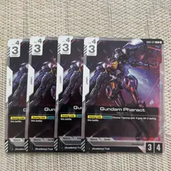 GUNDAM TCG CARD GAME UNICORN GUNDAM PHARACT GD01-071 R •4cards - Image 1