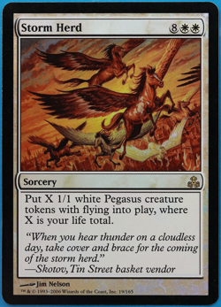Storm Herd FOIL Guildpact HEAVILY PLD White Rare MTG CARD (ID# 498832) ABUGames - Image 1