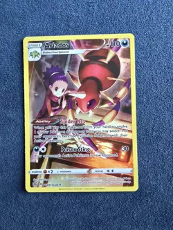Ariados TG09/TG30 Brilliant Stars Trainer Gallery Holo Pokemon Card TCG NM - Image 1