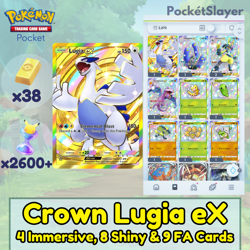 Pokemon TCG (Trading Card Game) Pocket Crown Lugia eX | 2600+ Pack HG - Image 1