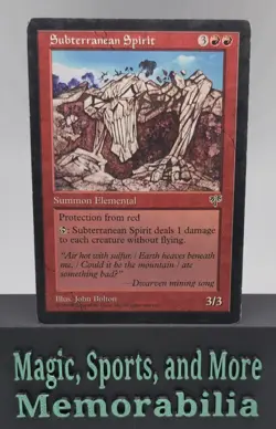 MTG Subterranean Spirit Mirage Regular Rare Red Magic The Gathering MP - Image 1