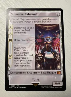 Summon: Bahamut, Mythic, Enchanment Creature mtg final fantasy - Image 1
