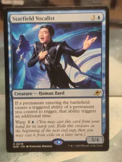 R 0078 Starfield Vocalist Rare Edge of Eternities MTG EOE Card Human Bard - Image 1