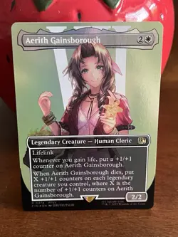 Aerith Gainsborough Borderless Foil MTG Final Fantasy NM/M - Image 1