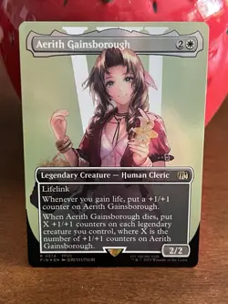 Aerith Gainsborough Borderless Foil MTG Final Fantasy NM/M - Image 3