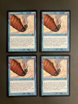 4x Gliding Licid - Playset- MTG - Magic the Gathering - Stronghold - Blue - MP - Image 1