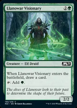 Llanowar Visionary - Light Play MTG Magic 2021 Core Set - Image 1
