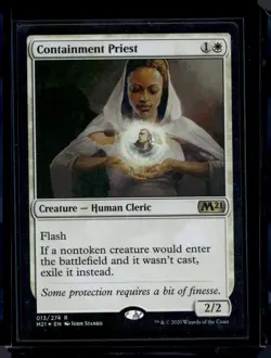 1x Containment Priest (013/274) - Foil MTG Core Set 2021 (M21) NM Magic Foil - Image 1