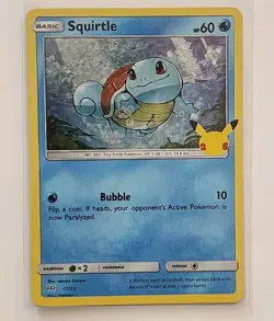 Squirtle 17/25 Non Holo - Pokemon Celebrations 25th Anniversary McDonald's Promo - Image 1