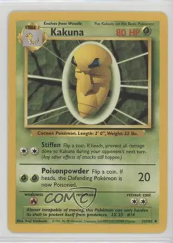 Kakuna Pokemon Base Set #33 1999 12g7 - Image 1