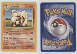Arcanine Pokemon Base Set #23 1999 12g7 - Image 3