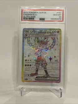 PSA 10 Cinderace ex #157/142 Ultra Rare 2024 Pokemon Stellar Crown GEM MINT - Image 1