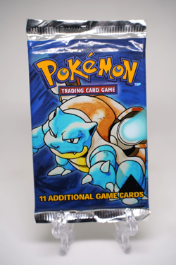 Pokemon Base Set BLACK TRIANGLE ERROR Booster Pack Blastoise WOTC TCG Unlimited - Image 1