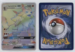 Rainbow - Lycanroc GX Pokemon Sun & Moon Burning Shadows #155 0n64 - Image 3