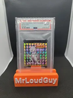 1998 Pokemon Topsun Sticker Set Mewtwo PSA 8 #150 Prism Holo (POP 3) (Topps) - Image 1