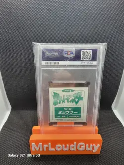 1998 Pokemon Topsun Sticker Set Mewtwo PSA 8 #150 Prism Holo (POP 3) (Topps) - Image 2