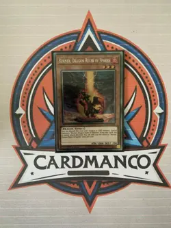 Yugioh RA03-EN256 Burner, Dragon Ruler of Sparks Platinum Secret Rare 1st ed - Image 1