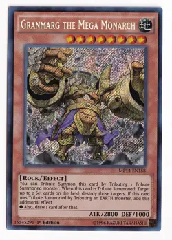 Yugioh: Granmarg The Mega Monarch - MP14-EN158 - Secret Rare - 1st Edition - LP - Image 1