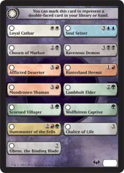 Dark Ascension Checklist Card Light Play, English Magic the Gathering MTG Dark A - Image 1