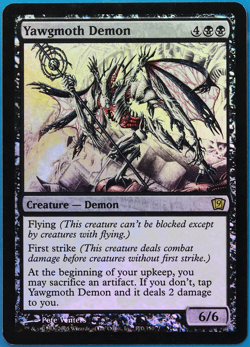 Yawgmoth Demon FOIL 9th Edition HEAVILY PLD Black Rare CARD (498883) ABUGames - Image 1