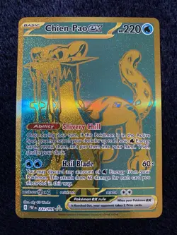 Pokemon SV Paldean Fates Chien-Pao EX Gold Secret Rare Card 242/091 MINT - Image 3