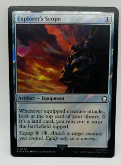 Explorer's Scope (Surge 759) FOIL Fallout NM Artifact Common MAGIC CARD MTG - Image 1
