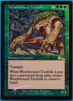 Weatherseed Treefolk FOIL Urza's Legacy HEAVILY PLD (Reserved List Card) 498880 - Image 1