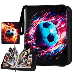Soccer card binder, trading card binder, card binder, 9 Pocket with 40 Remova... - Image 1