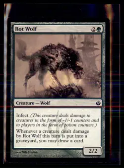 Magic: The Gathering Rot Wolf Mirrodin Besieged 90/155 Uncommon 5 Card Lot - Image 1