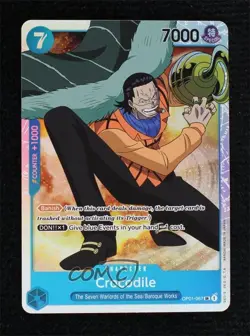 2022 One Piece Card Game: Romance Dawn OP01 SR Crocodile #OP01-067 i7p - Image 1