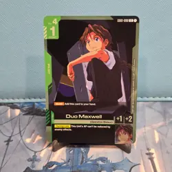 Duo Maxwell - Gundam Card Game #GD01-090 - GD01 - NM Foil Newtype Rising Single - Image 1