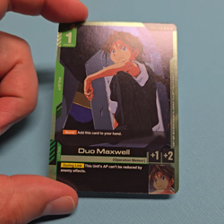 Duo Maxwell - Gundam Card Game #GD01-090 - GD01 - NM Foil Newtype Rising Single - Image 2