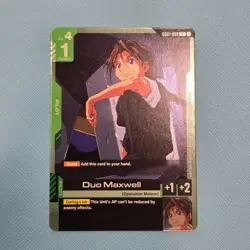 Duo Maxwell - Gundam Card Game #GD01-090 - GD01 - NM Foil Newtype Rising Single - Image 3