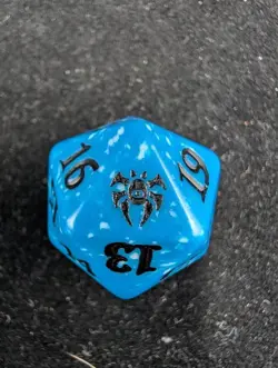MTG Dimir Edition D20 Spindown Die 20 Sided Dice Life Counter - Image 1