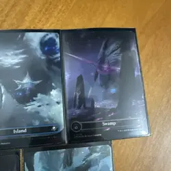 MTG EOE Galaxy Foil Land Set Plains Island Swamp Mountain Forest Pack Fresh - Image 4