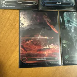 MTG EOE Galaxy Foil Land Set Plains Island Swamp Mountain Forest Pack Fresh - Image 5