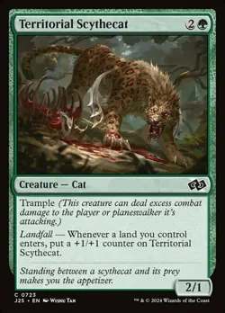 Territorial Scythecat Light Play, English Magic the Gathering MTG Foundations Ju - Image 1
