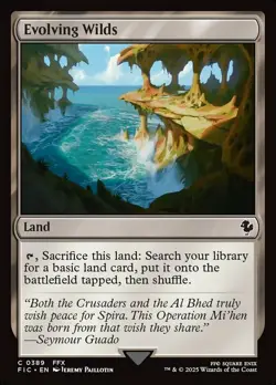 Evolving Wilds Light Play, English Magic the Gathering MTG Commander: Final Fant - Image 1