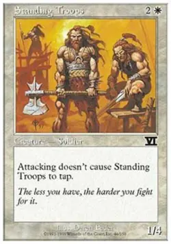 Standing Troops - Medium Play MTG Classic 6th Edition - Image 1