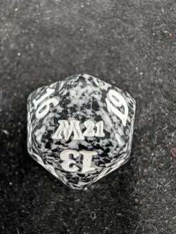 MTG Black M21 Edition D20 Spindown Die 20 Sided Dice Life Counter - Image 1