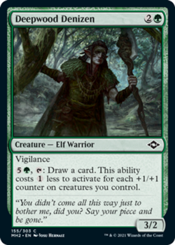 Deepwood Denizen - Foil Light Play, English Magic the Gathering MTG Modern Horiz - Image 1