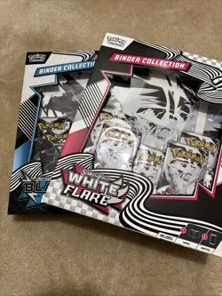 Pokemon Black Bolt and White Flare Binder Collection Bundle Set of 2 In Hand - Image 2
