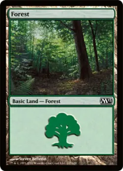 Forest (247) Light Play, English Magic the Gathering MTG Magic 2013 - Image 1
