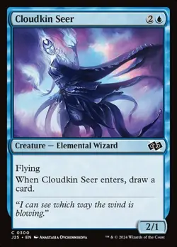 Cloudkin Seer Light Play, English Magic the Gathering MTG Foundations Jumpstart - Image 1